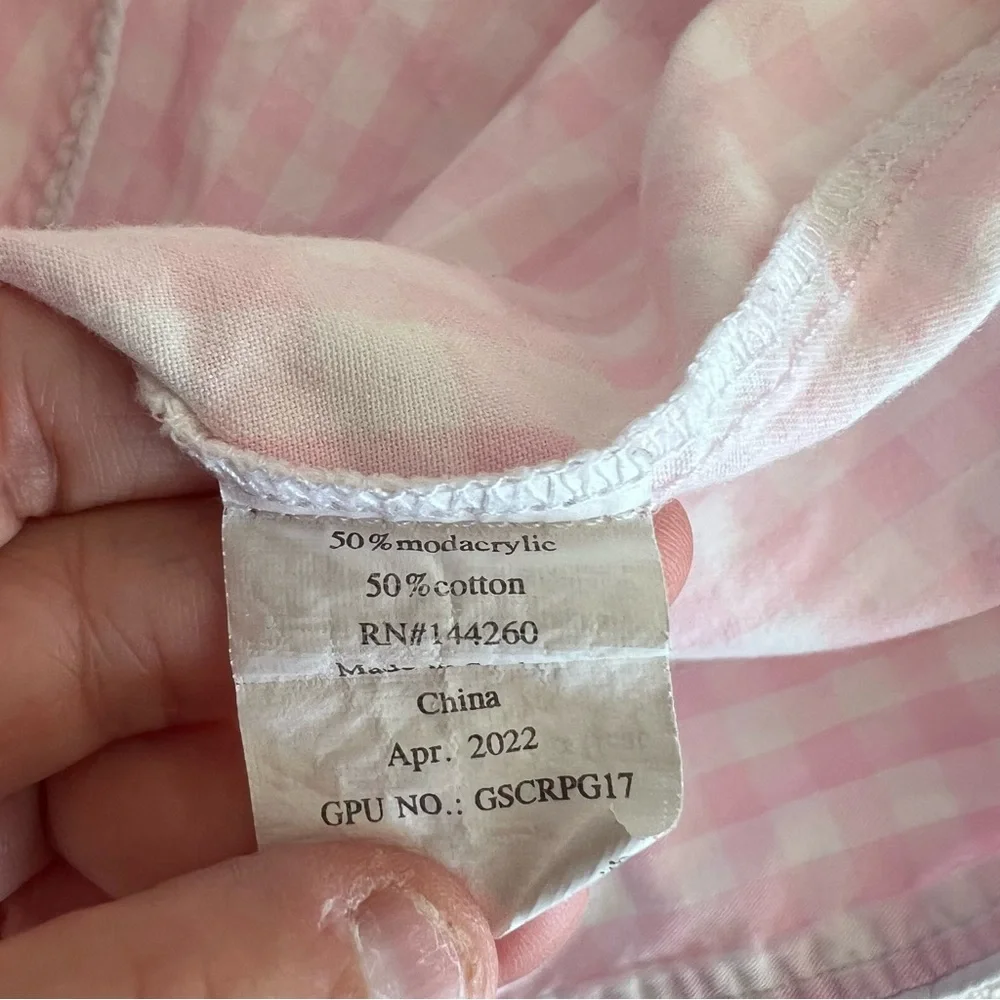 Petite Plume Kids Toddler Gingham Pink‎ Cotton Robe With Belt Size 3/4